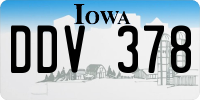 IA license plate DDV378