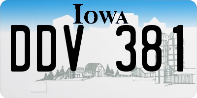 IA license plate DDV381