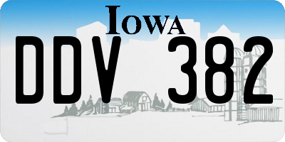 IA license plate DDV382