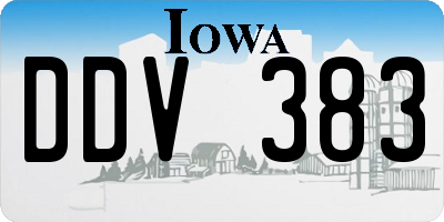 IA license plate DDV383