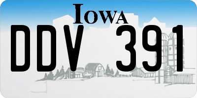 IA license plate DDV391