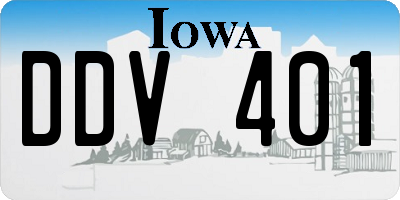 IA license plate DDV401