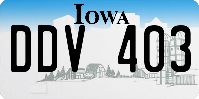 IA license plate DDV403