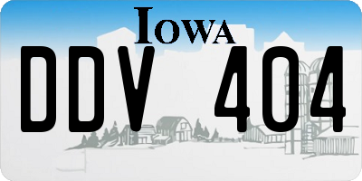 IA license plate DDV404