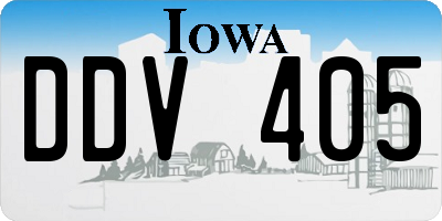 IA license plate DDV405