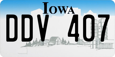 IA license plate DDV407