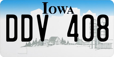 IA license plate DDV408