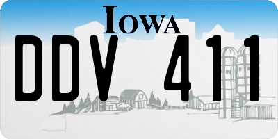 IA license plate DDV411