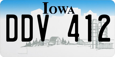 IA license plate DDV412