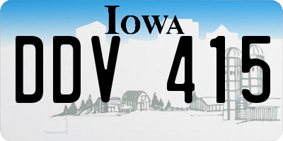 IA license plate DDV415