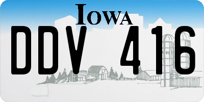 IA license plate DDV416