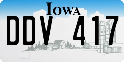 IA license plate DDV417