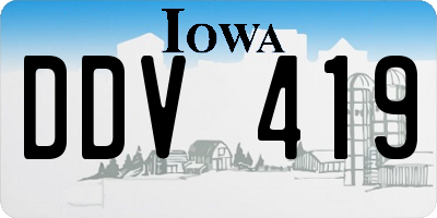 IA license plate DDV419