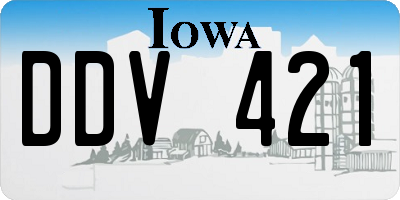 IA license plate DDV421