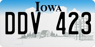 IA license plate DDV423