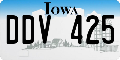 IA license plate DDV425