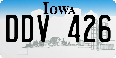 IA license plate DDV426