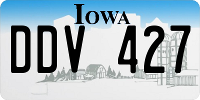 IA license plate DDV427