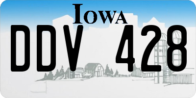 IA license plate DDV428