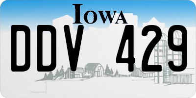 IA license plate DDV429
