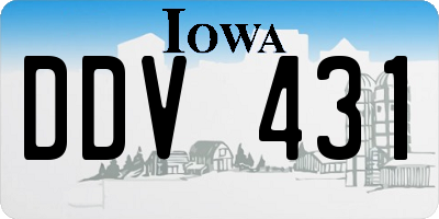 IA license plate DDV431
