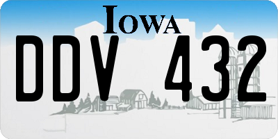 IA license plate DDV432