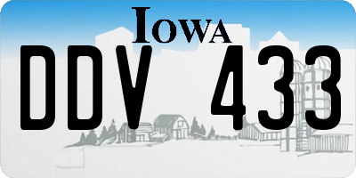 IA license plate DDV433