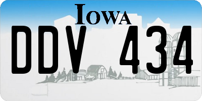 IA license plate DDV434