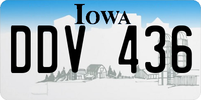 IA license plate DDV436