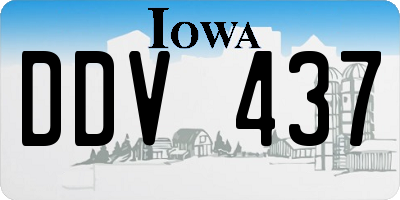 IA license plate DDV437