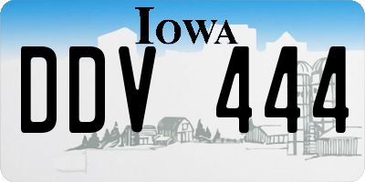 IA license plate DDV444