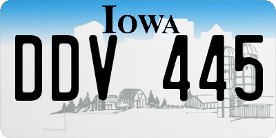 IA license plate DDV445