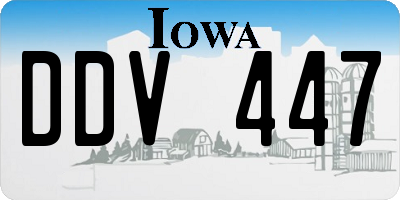 IA license plate DDV447