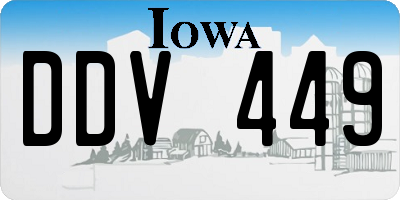 IA license plate DDV449