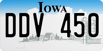 IA license plate DDV450