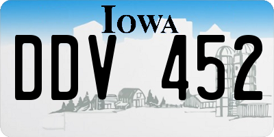 IA license plate DDV452