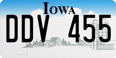 IA license plate DDV455