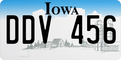 IA license plate DDV456