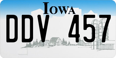 IA license plate DDV457