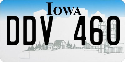 IA license plate DDV460