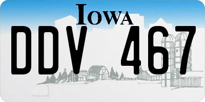 IA license plate DDV467