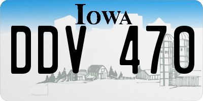 IA license plate DDV470