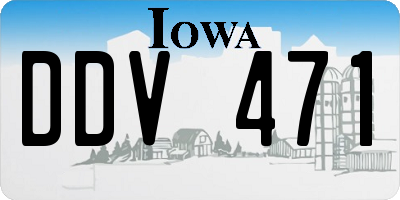 IA license plate DDV471