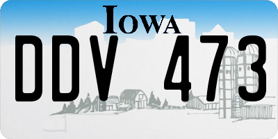 IA license plate DDV473