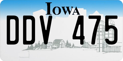 IA license plate DDV475