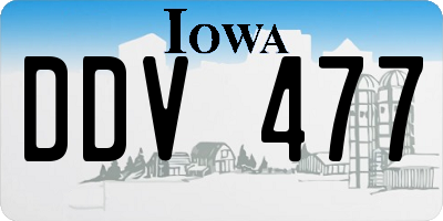 IA license plate DDV477