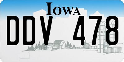 IA license plate DDV478