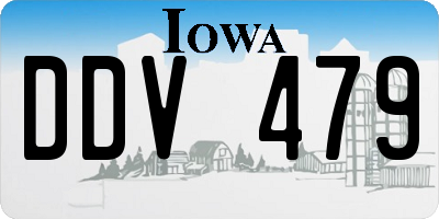 IA license plate DDV479