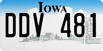 IA license plate DDV481