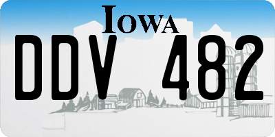 IA license plate DDV482